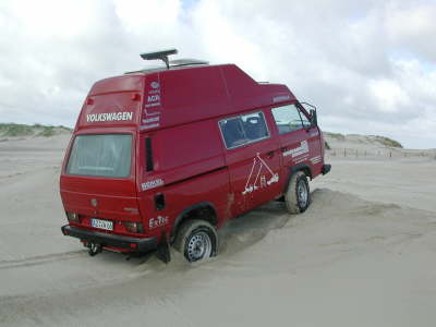 Die erste Testfahrt fhrte nach Dnemark; Dnen light
